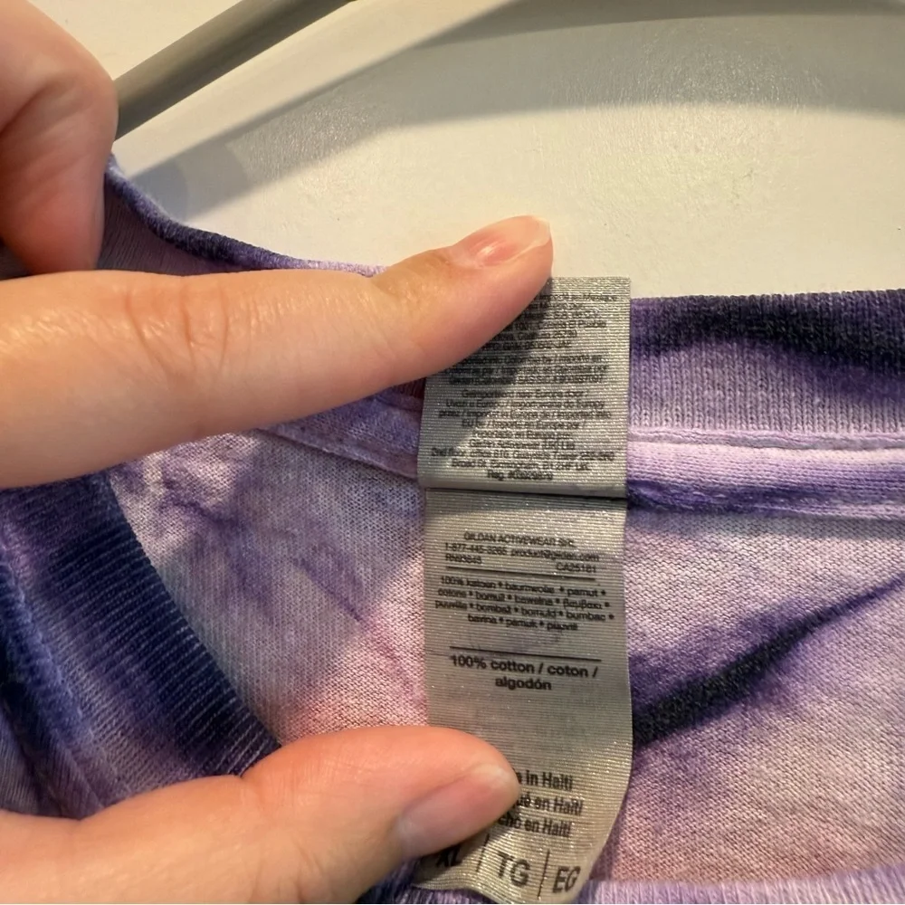 Gildan Purple and Red Tie-Dye T-Shirt - Picture 5 of 7